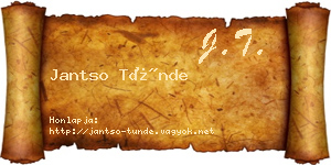 Jantso Tünde névjegykártya